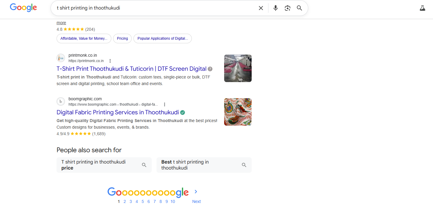 SEO & AEO for Print Monk - Google First Page — web design portfolio